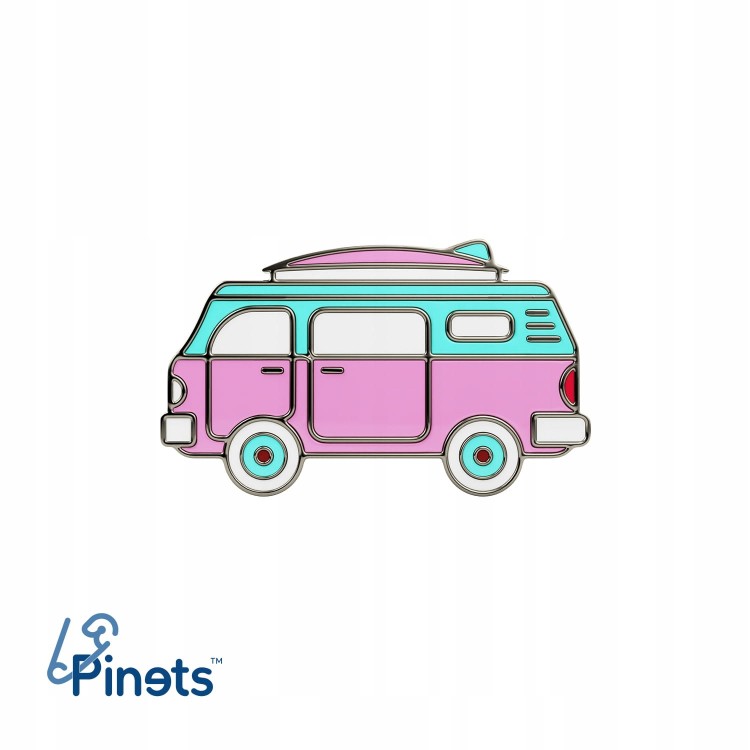 PINETS przypinka różowy Camper Wakacje Podróż