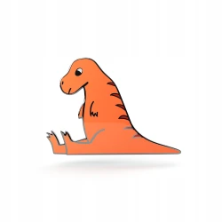 PINETS przypinka Dinozaur Junior Pomarańczowy Dino