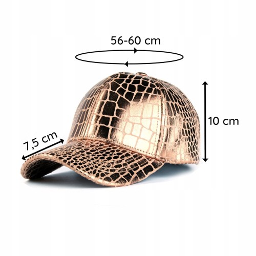 Bejsbolówka złota czapka z daszkiem lśniąca lato