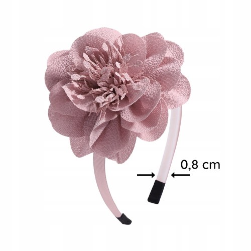 Opaska do włosów dla dziewczynki ciemny róż Kwiat
