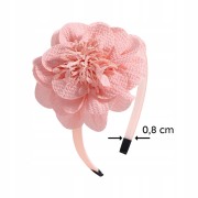 Opaska do włosów dla dziewczynki różowa Kwiatek