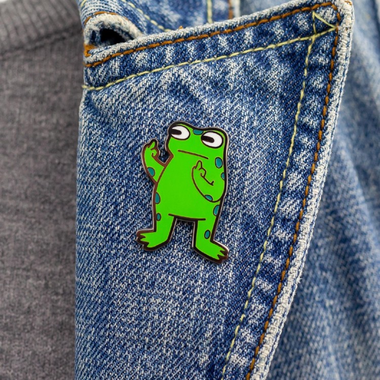 PINETS przypinka Wredna Żaba nowy design! fuck off