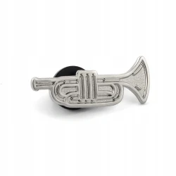 PINETS przypinka srebrna Trąbka instrument muzyka