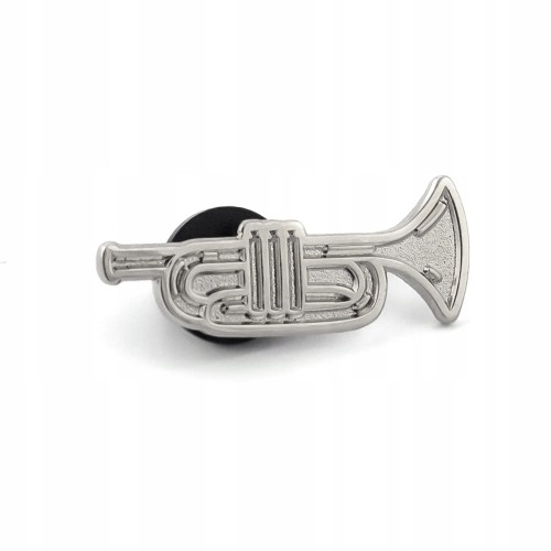 PINETS przypinka srebrna Trąbka instrument muzyka