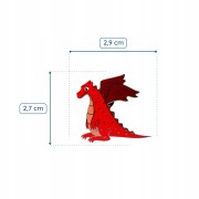 PINETS przypinka czerwony Dinozaur Charizard