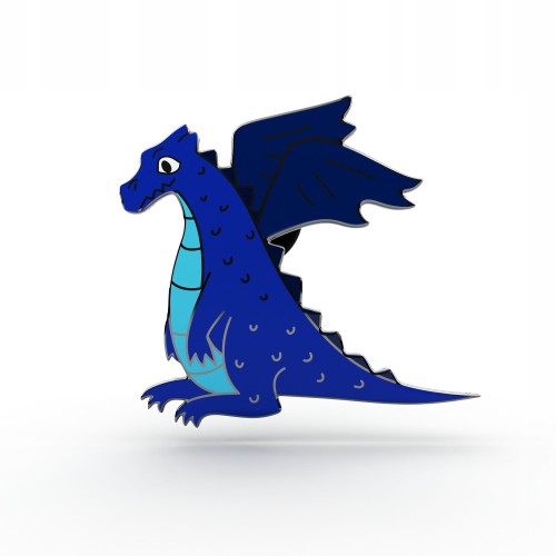 PINETS przypinka niebieski Dinozaur Pterozaur