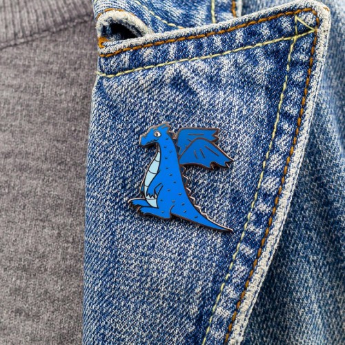 PINETS przypinka niebieski Dinozaur Pterozaur