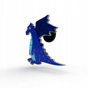 PINETS przypinka niebieski Dinozaur Pterozaur