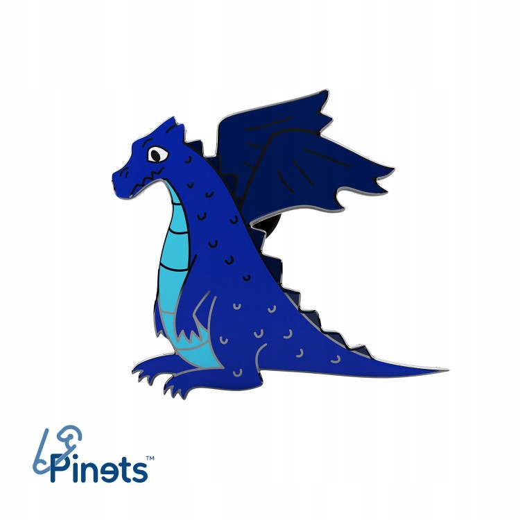 PINETS przypinka niebieski Dinozaur Pterozaur