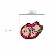 PINETS przypinka Dziecko płód w kwiatach narodziny
