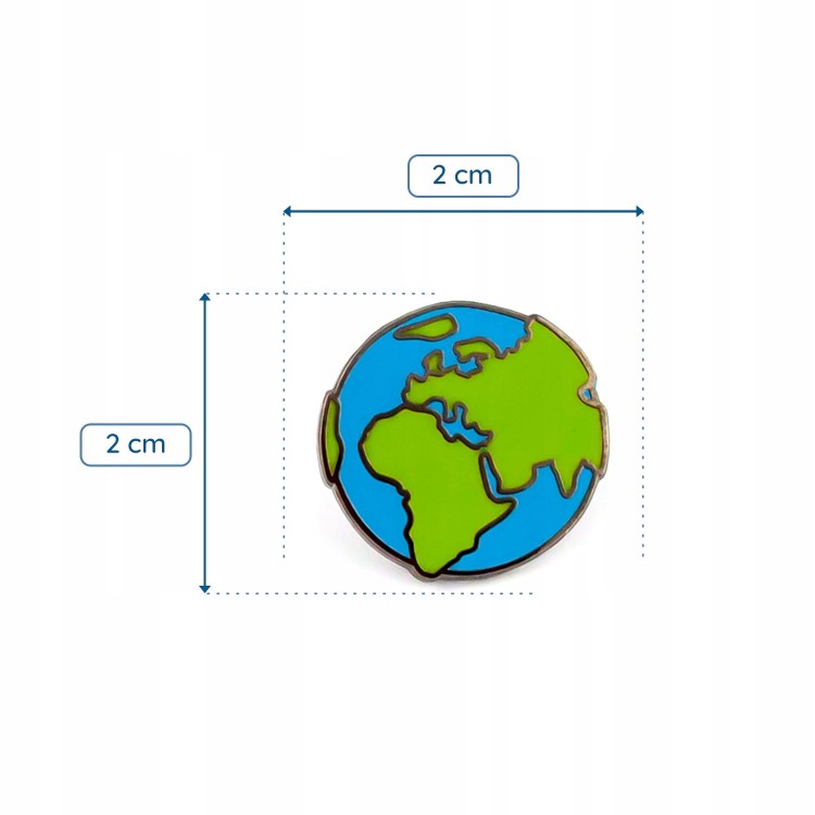 PINETS przypinka Kula ziemska Świat planeta World