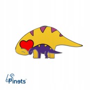 PINETS przypinka dwa Dinozaury miłość Rodzina Love