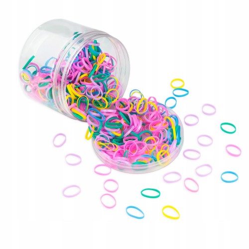 Gumki kolorowe na warkoczyki bransoletkę 1000 szt.
