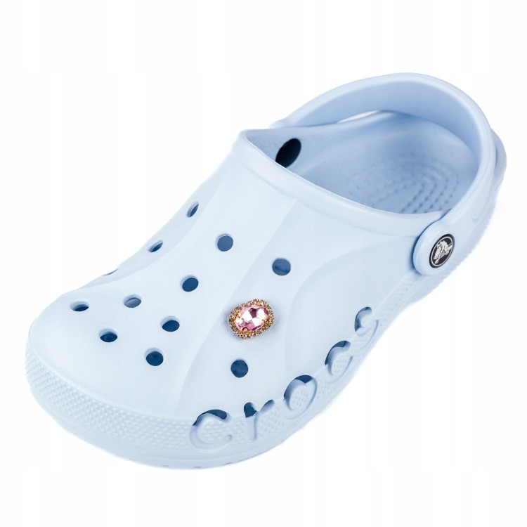Przypinka do Crocs różowa wpinka cyrkonie Modna