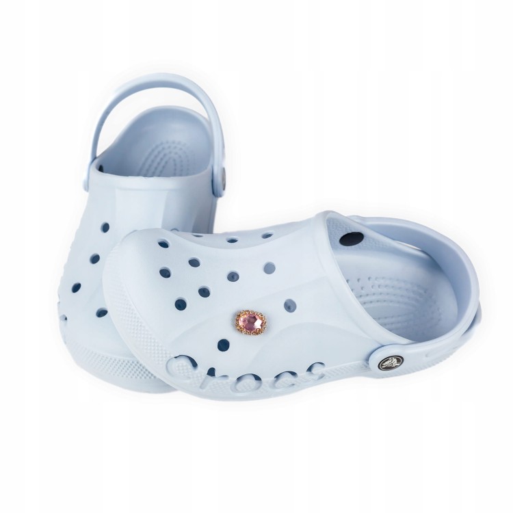 Przypinka do Crocs różowa wpinka cyrkonie Modna