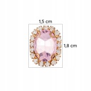 Przypinka do Crocs różowa wpinka cyrkonie Modna