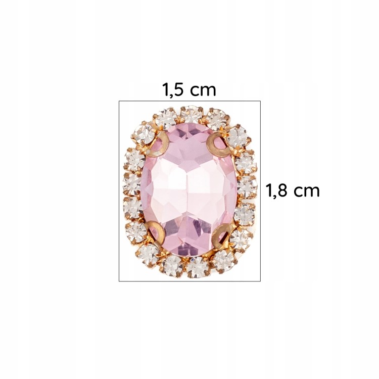 Przypinka do Crocs różowa wpinka cyrkonie Modna