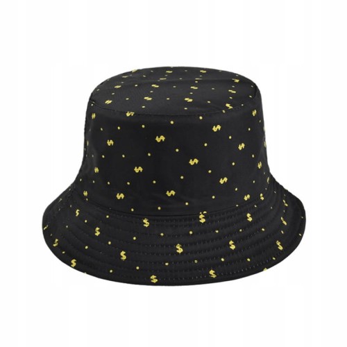 Bucket Hat Kapelusz na lato na ryby czarny Dolar