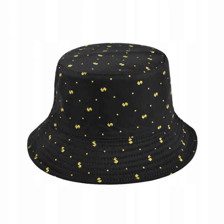 Bucket Hat Kapelusz na lato na ryby czarny Dolar