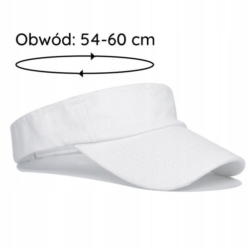 Daszek biały przeciwsłoneczny sportowy na lato