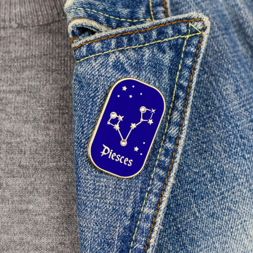 PINETS przypinka znak zodiaku Ryby Piesces Cyrkoni