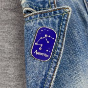 PINETS przypinka znak zodiaku Wodnik Aquarius