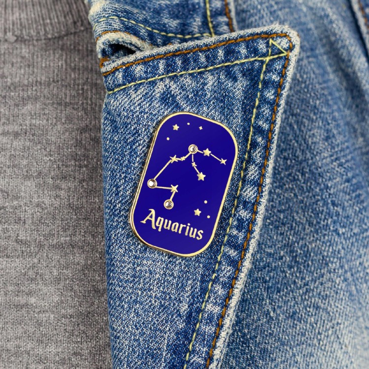 PINETS przypinka znak zodiaku Wodnik Aquarius