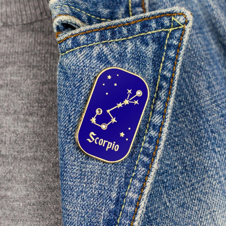PINETS przypinka znak zodiaku Skorpion Scorpio