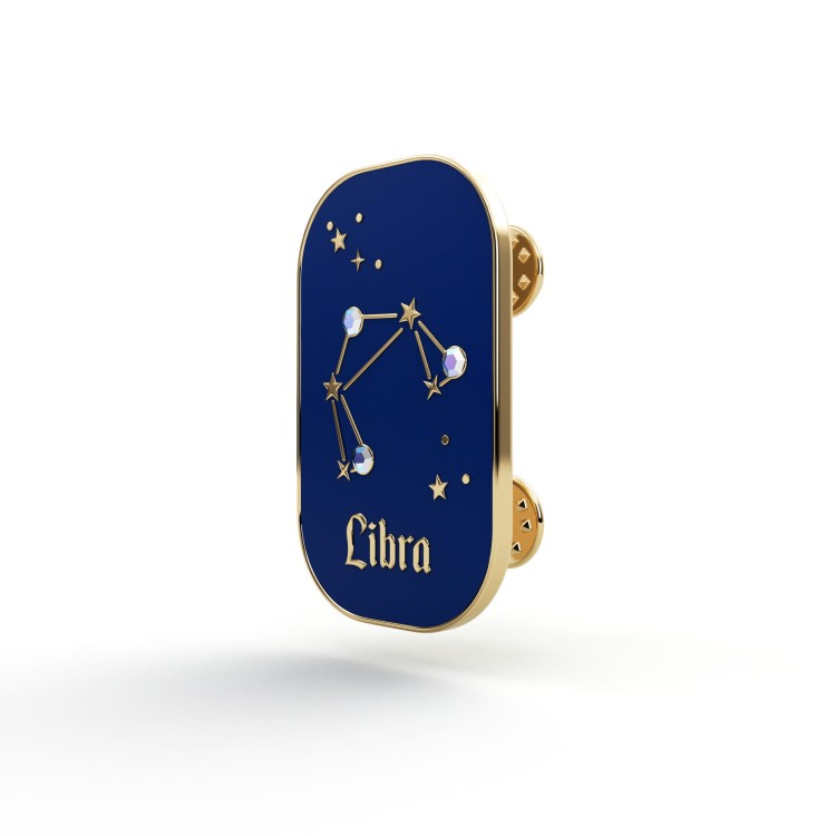 PINETS przypinka znak zodiaku Waga Libra cyrkonie