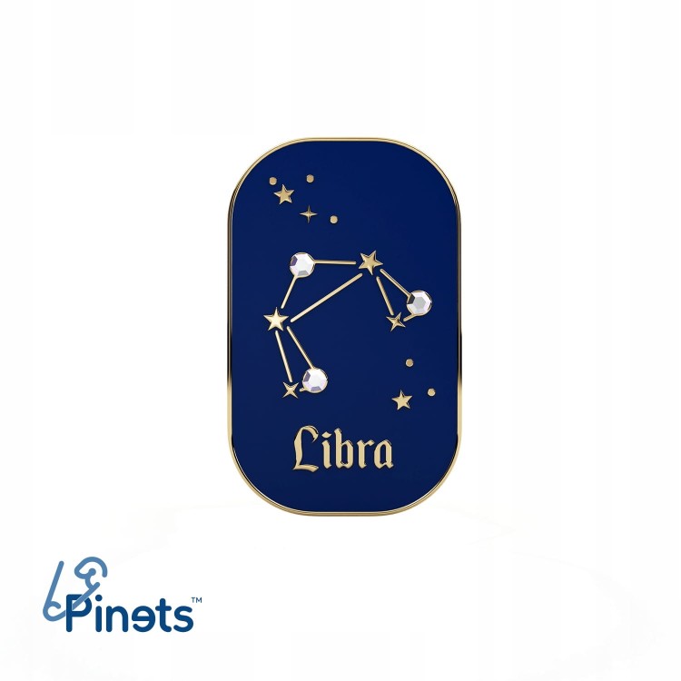 PINETS przypinka znak zodiaku Waga Libra cyrkonie