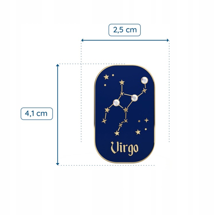 PINETS przypinka znak zodiaku Panna Virgo cyrkonie