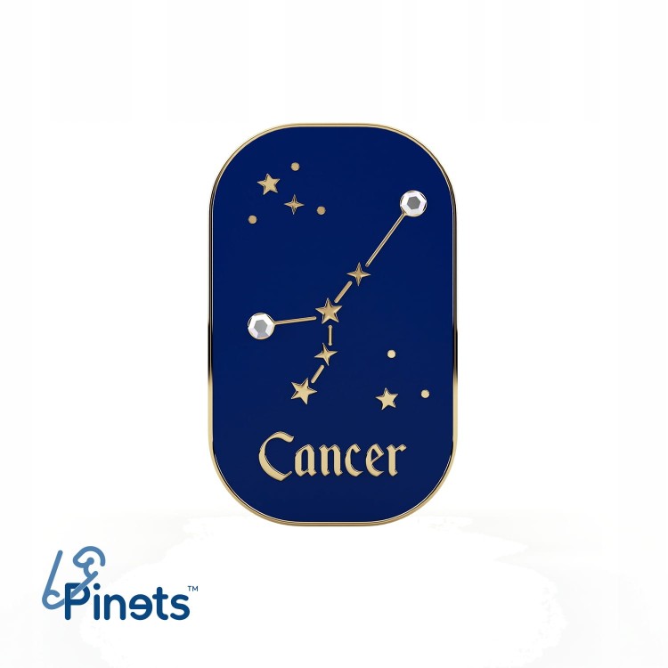PINETS przypinka znak zodiaku Rak Cancer cyrkonie