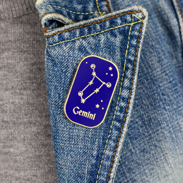 PINETS przypinka znak zodiaku Bliźnięta Gemini