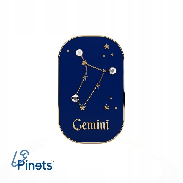 PINETS przypinka znak zodiaku Bliźnięta Gemini