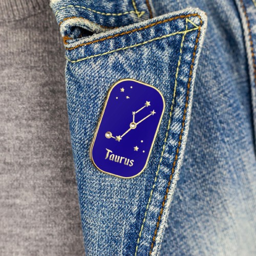 PINETS przypinka znak zodiaku Byk Taurus Cyrkonie