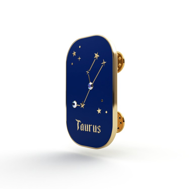 PINETS przypinka znak zodiaku Byk Taurus Cyrkonie