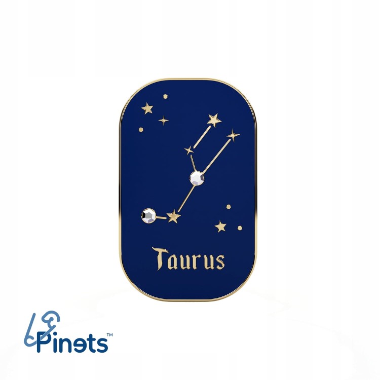 PINETS przypinka znak zodiaku Byk Taurus Cyrkonie