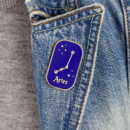 PINETS przypinka znak zodiaku Baran Aries Cyrkonie