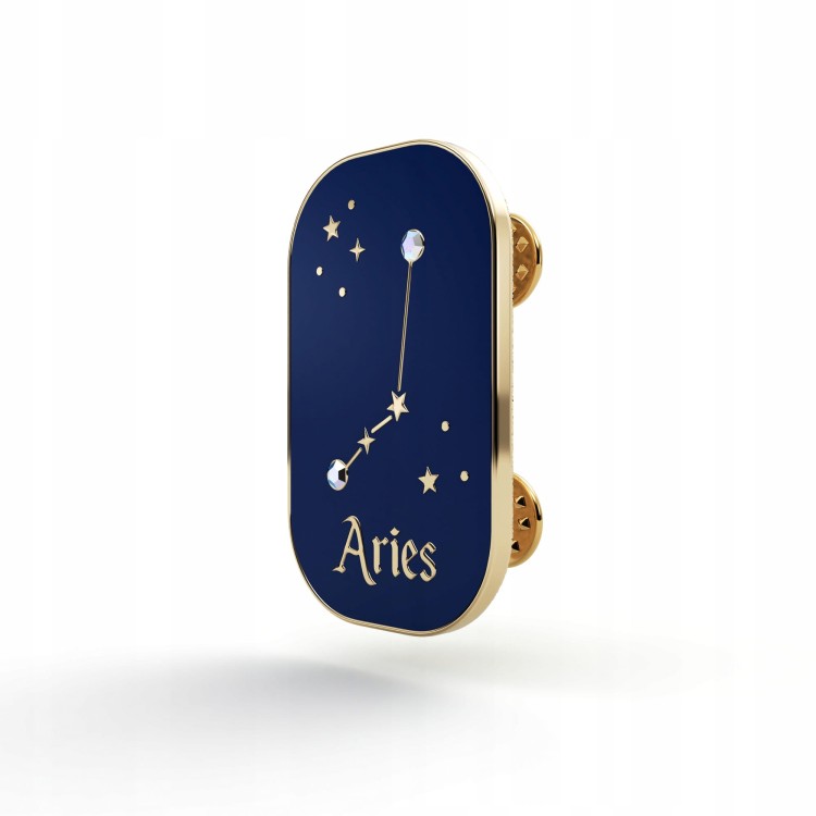 PINETS przypinka znak zodiaku Baran Aries Cyrkonie