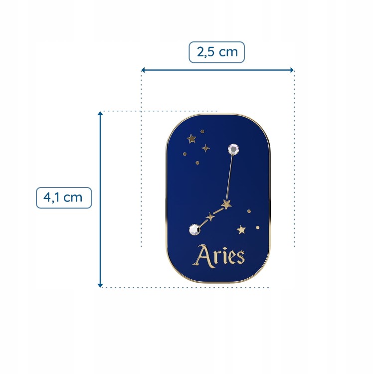 PINETS przypinka znak zodiaku Baran Aries Cyrkonie