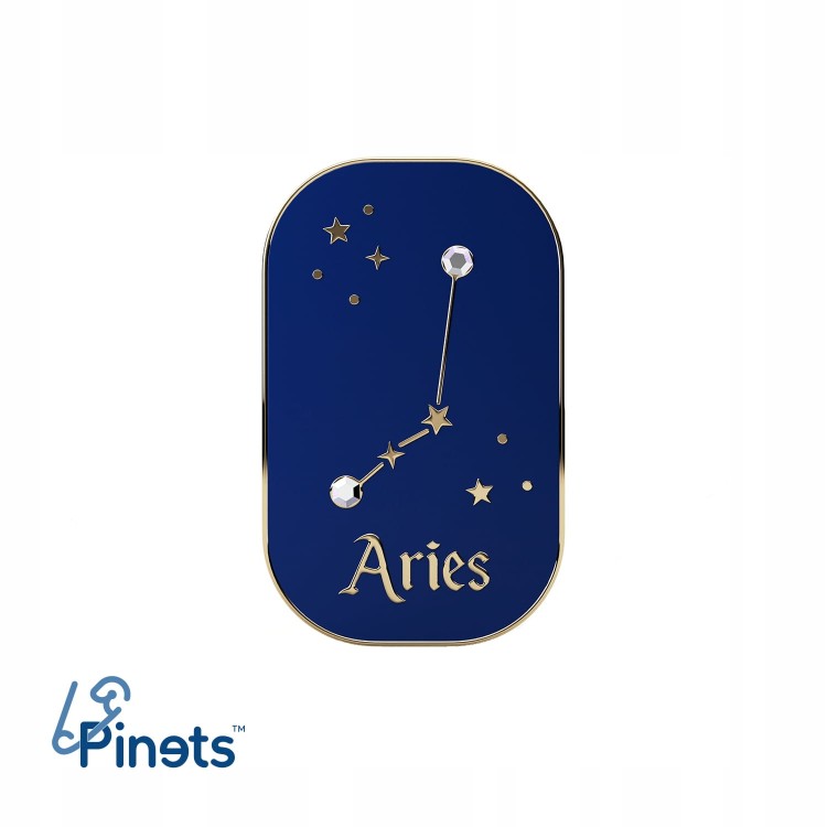 PINETS przypinka znak zodiaku Baran Aries Cyrkonie