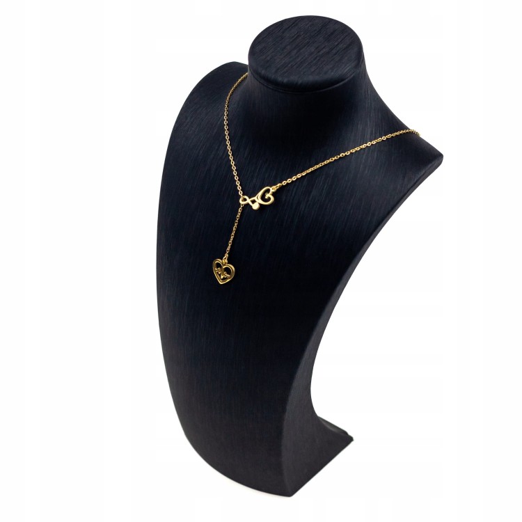 Naszyjnik Zawieszka złote Serce Stetoskop Puls