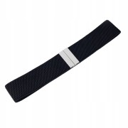 Pasek elastyczny czarny srebrna Klamra 65-80 cm