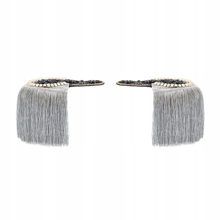 2 Naramienniki szare pagony sznureczki cyrkonie