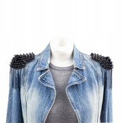 2 Naramienniki pagony czarne łańcuchy ćwieki kolce