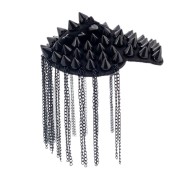 2 Naramienniki pagony czarne łańcuchy ćwieki kolce