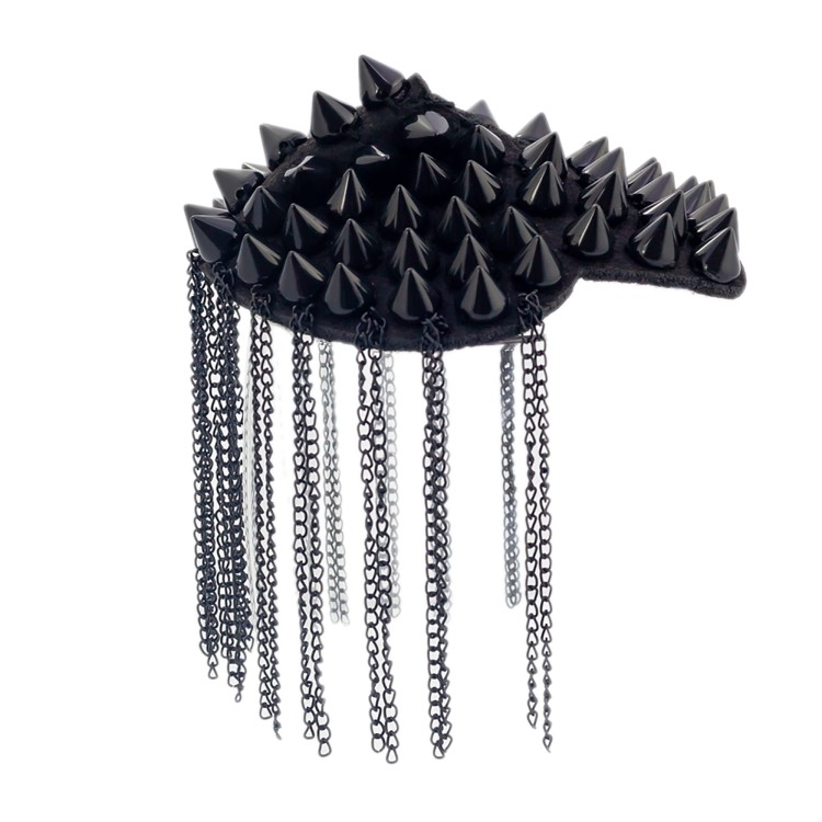 2 Naramienniki pagony czarne łańcuchy ćwieki kolce