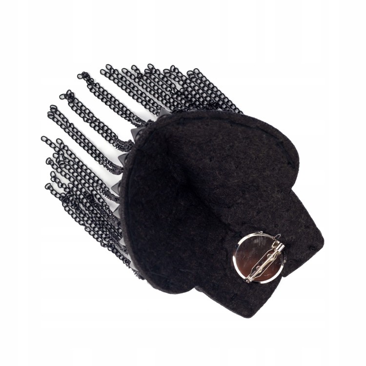 2 Naramienniki pagony czarne łańcuchy ćwieki kolce