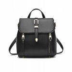 3w1 TOREBKA damska KUFEREK PLECAK skórzany czarny