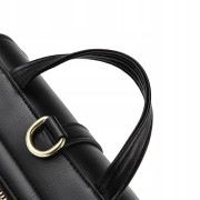 3w1 TOREBKA damska KUFEREK PLECAK skórzany czarny